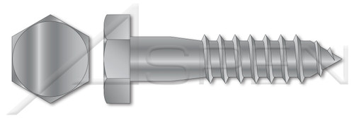 1/4"-10 X 5" Hex Head Lag Screw Bolts, Steel, Hot Dip Galvanized