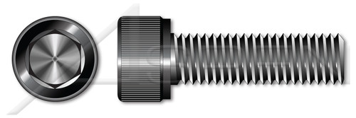 5/16"-18 X 2-1/2" Hex Socket Head Cap Screws, Full Thread, UNC Coarse Thread, Alloy Steel, Black Oxide