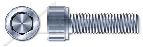 3/8"-24 X 3/4" Hex Socket Head Cap Screws, Full Thread, UNF Fine Thread, Alloy Steel, Zinc