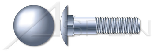 5/16"-18 X 2-3/4" Step Bolts, Truss Head, Square Neck, Steel, Zinc Plated