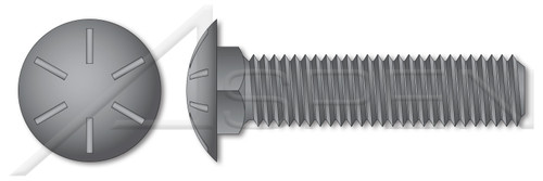 5/8"-11 X 2" Carriage Bolts, Round Head, Square Neck, Full Thread, Grade 8 Steel