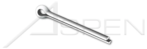 1/4" X 3/4" Standard Cotter Pins, Extended Prong, Chisel Point, Stainless Steel