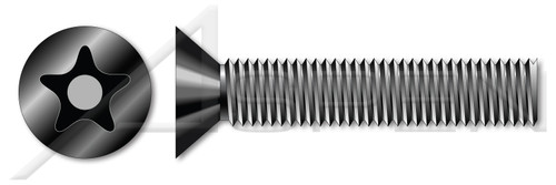 #10-24 X 3/8" Machine Screws, Flat Countersunk Head Tamper-Resistant Torx Plus(r) Pin Drive, Alloy Steel