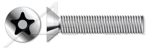 #10-24 X 1/2" Machine Screws, Flat Countersunk Head Tamper-Resistant Torx Plus(r) Pin Drive, Stainless Steel