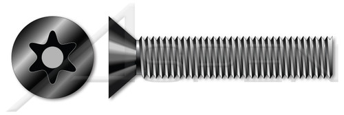 #12-24 X 1" Machine Screws, Flat Countersunk Head Tamper-Resistant 6Lobe Torx(r) Pin Drive, Alloy Steel, Includes Driver Bit