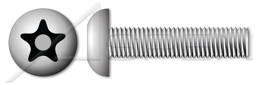 #10-32 X 1/2" Machine Screws, Button Head Tamper-Resistant Torx Plus(r) Pin Drive, Stainless Steel