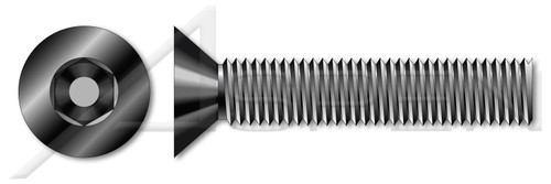 #10-24 X 5/8" Security Machine Screws, Flat Countersunk Head Tamper Resistant Hex Socket Pin Drive, Alloy Steel, Includes Driver Bit