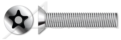 1/4"-20 X 3/8" Machine Screws, Flat Countersunk Undercut Head Tamper-Resistant Torx Plus(r) Pin Drive, Stainless Steel