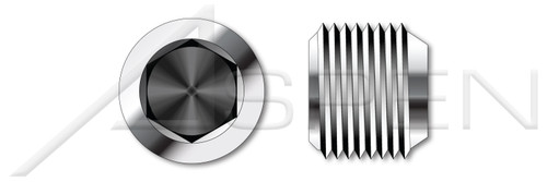 M30-2.0 X 12mm DIN 906, Metric, Pipe Plugs, Hex Socket Drive, Conical Tapered Thread, A4 Stainless Steel