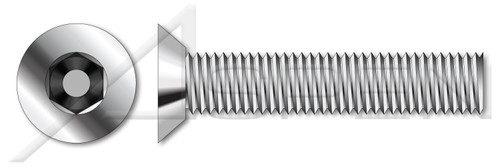 1/4"-20 X 3/8" Machine Screws, Flat Countersunk Undercut Head Tamper-Resistant Hex Socket Pin Drive, Stainless Steel, Includes Driver Bit