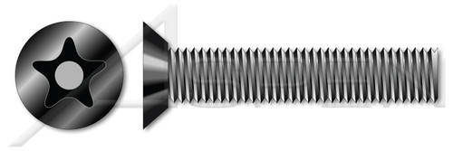 #10-24 X 1/4" Machine Screws, Flat Countersunk Undercut Head Tamper-Resistant Torx Plus(r) Pin Drive, Alloy Steel