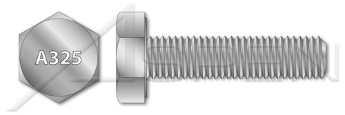1"-8 X 2" Heavy Structural Hex Bolts, Full Thread, ASTM A325 Type 1, Steel, Hot Dip Galvanized, Made in U.S.A.