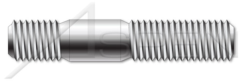 M5-0.8 X 25mm DIN 835, Metric, Studs, Double-Ended, Screw-in End 2.0 X Diameter, A4 Stainless Steel