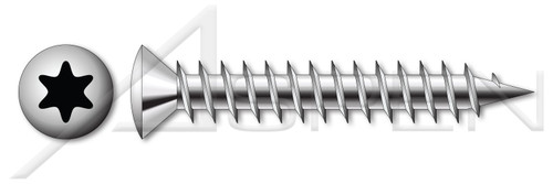 M6 X 50mm Particle Board Screws, Metric, Oval Head 6Lobe Torx(r) Drive, Full Thread, A4 Stainless Steel, Art. 9046