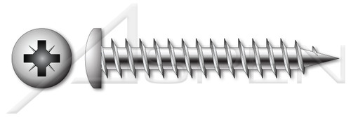 M6 X 50mm Particle Board Screws, Metric, Pan Pozidriv Type Z, Full Thread, A2 Stainless Steel, Art. 9048
