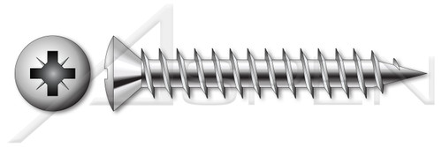 M4 X 45mm Particle Board Screws, Metric, Oval Pozidriv Type Z, Full Thread, A2 Stainless Steel, Art. 9049