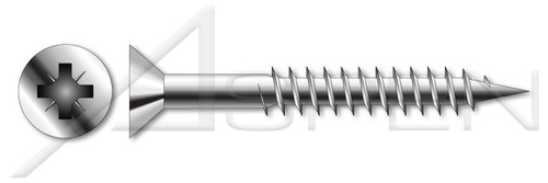 M6 X 35mm Particle Board Screws, Metric, Flat Pozidriv Type Z, Part Thread, A2 Stainless Steel, Art. 9050