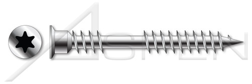 M5.5 X 70mm Particle Board Screws, Metric, Flat Cylinder Head 6Lobe Torx(r), Milling Threads, Part Thread, A4 Stainless Steel, Art. 9243