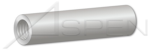 #6-32 X 1" Round Female Standoffs, 1/4" Diameter, Aluminum, Made in U.S.A.