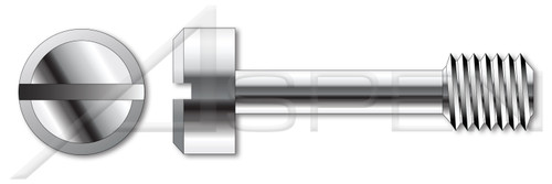 #10-32 X 27/32" Captive Panel Screws, Style 6, Cheese Head, Slotted Drive, Stainless Steel, Made in U.S.A.