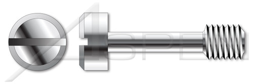 #4-40 X 17/32" Captive Panel Screws, Style 6, Cheese Head, Slotted Drive, Stainless Steel, Made in U.S.A.