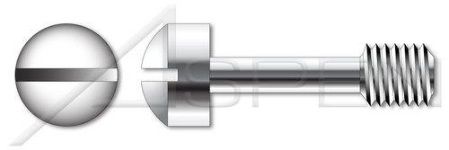 #4-40 X 3/4" Captive Panel Screws, Style 4, Fillister Head, Slotted Drive, Stainless Steel, Made in U.S.A.