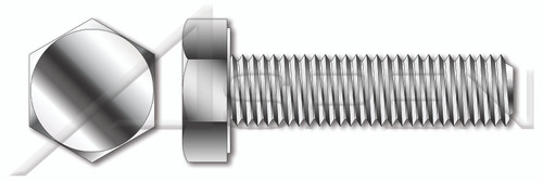 M2.5-0.45 X 20mm DIN 933 / ISO 4017, Metric, Hex Head Cap Screws Bolts, Full Thread, Titanium Grade 2
