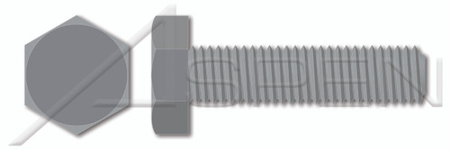 M6-1.0 X 60mm DIN 933, Metric, Hex Head Cap Screws Bolts, Full Thread, PVC, Grey