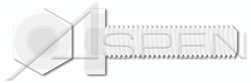 M4-0.7 X 6mm DIN 933, Metric, Hex Head Cap Screws Bolts, Full Thread, Polycarbonate, Transparent