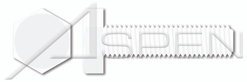 M16-2.0 X 80mm DIN 933, Metric, Hex Head Cap Screws Bolts, Full Thread, PTFE White