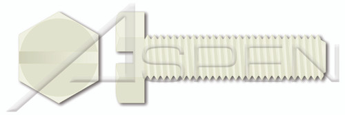 M8-1.25 X 85mm DIN 933, Metric, Hex Head Cap Screws Bolts, Slotted Drive, Full Thread, Nylon 6/6