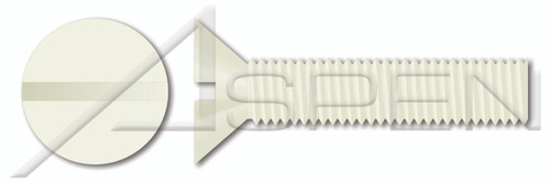 M10-1.5 X 35mm DIN 963 / ISO 2009, Metric, Machine Screws, Flat Head Slot Drive, Polyamide