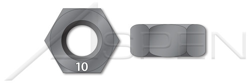 M12-1.5 DIN 934 / ISO 4032, Metric, Hex Finished Nuts, Class 10 Steel, Plain