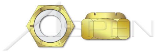 M5-0.8 DIN 985, Metric, Hex Nylon Insert Stop Lock Nuts, Brass