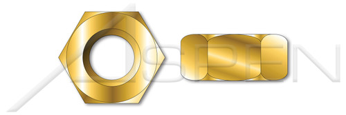 M12-1.25 DIN 934 / ISO 4032, Metric, Hex Finished Nuts, Class 8 Steel, Yellow Zinc Plated