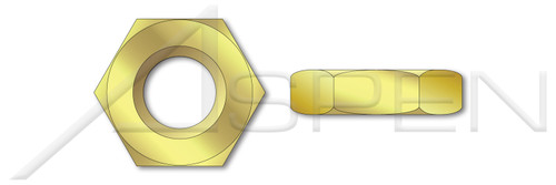 M3-0.5 DIN 439B, Metric, Hex Jam Thin Nuts, Brass
