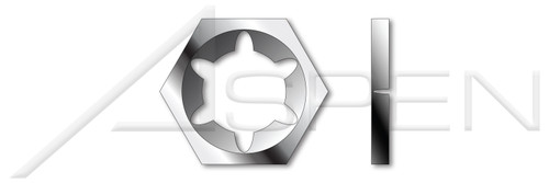 M20-2.5, HGT=6mm, AF=30mm DIN 7967, Metric, Self-Locking Counter Nuts, Pal Type, A2 Stainless Steel