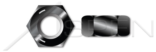 1/2"-13 Hex Finished Nuts, UNC Coarse Thread, Grade 5 Steel, Black Oxide