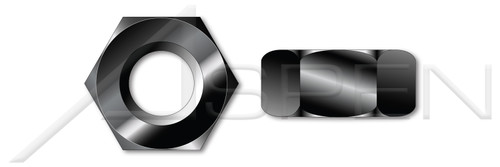 5/16"-24 Hex Finished Nuts, Steel, Black Oxide