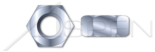 1-1/8"-7 Hex Finished Nuts, Steel, Zinc Plated