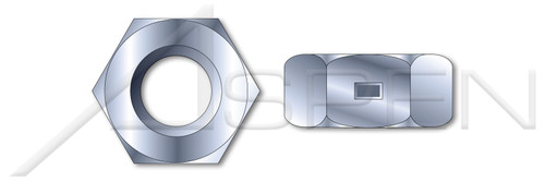#10-32 2-Way Reversible Lock Nuts, Finished Nut Pattern, Steel, Zinc Plated