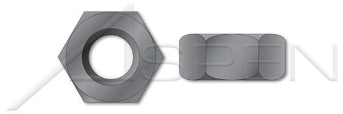 1-1/8"-12 Hex Finished Nuts, Hot Formed, Steel, Plain