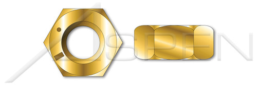3/8"-24 Hex Finished Nuts, Grade 8 Steel, Yellow Zinc