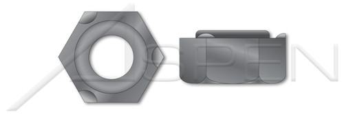 3/8"-16 Hex Weld Nuts, 3 Projections, Steel, Plain