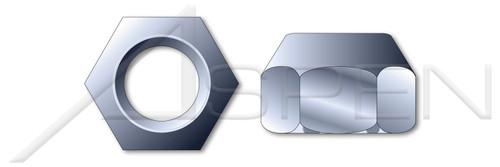 1/2"-20, THK=5/8", A/F=13/16" Wheel Nuts, Right-hand Thread, Steel, Zinc Plated