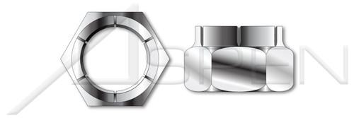 1/2"-20 Flex Type Lock Nuts, Light Hex, Full Height, Stainless Steel