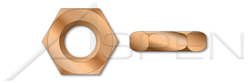 5/16"-24 Hex Jam Thin Nuts, Silicon Bronze
