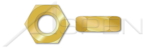 3/4"-10 Hex Jam Thin Nuts, Heavy Form, Brass