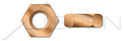 3/8"-16 Hex Machine Screw Nuts, Silicon Bronze