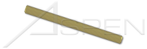 1"-8 X 3' Threaded Rods, Full Thread, Brass